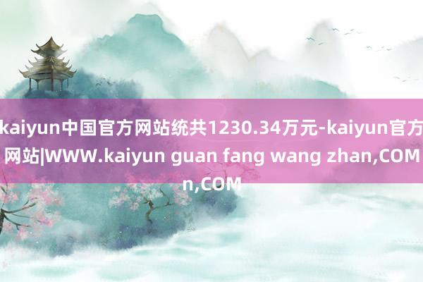 kaiyun中国官方网站统共1230.34万元-kaiyun官方网站|WWW.kaiyun guan fang wang zhan,COM